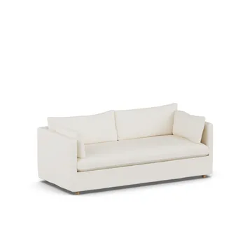 Linnevik sofa - Jump off white 1954-hvidolieret eg, 3-pers., med skørt - 1898