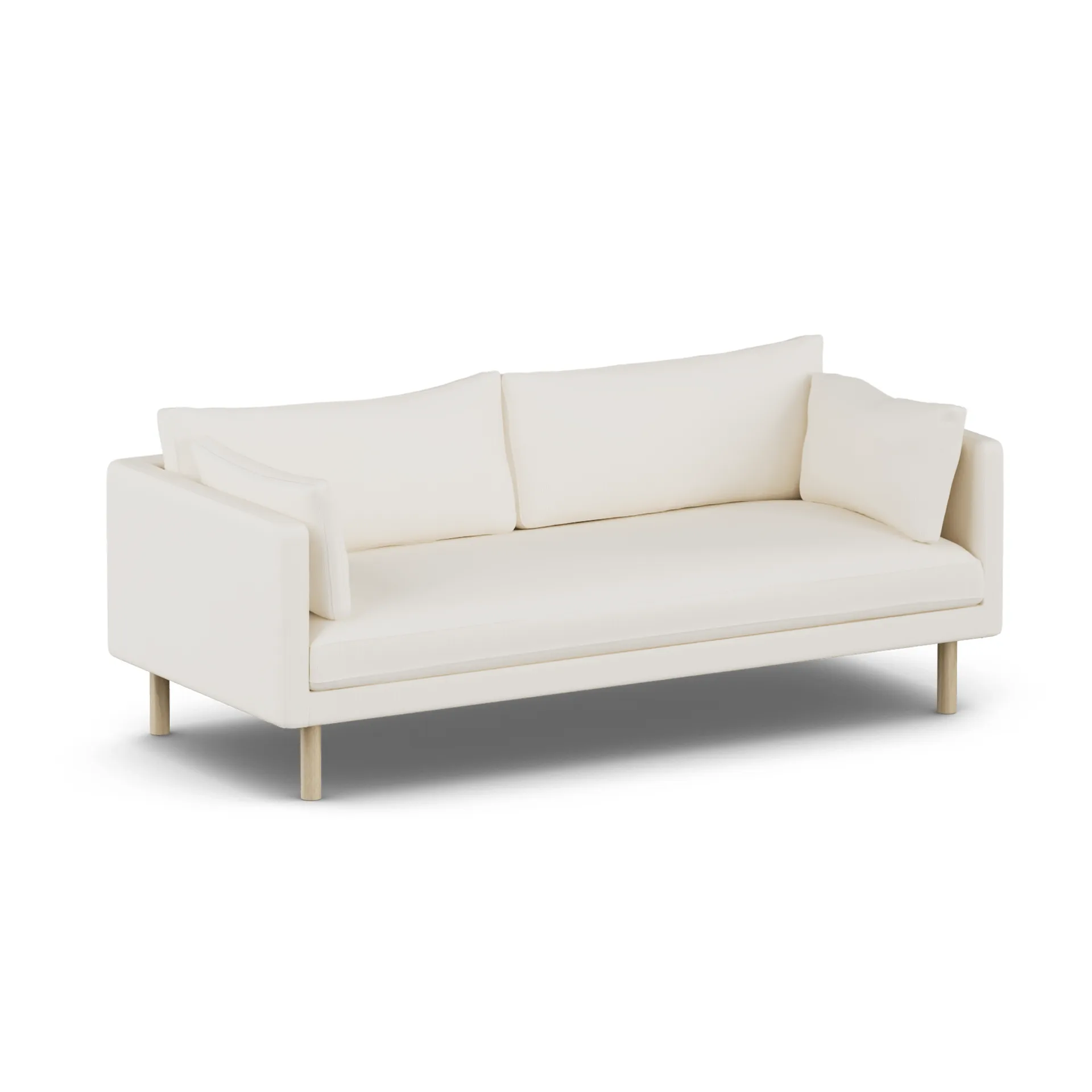 Linnevik sofa, Jump Off White 1954-hvidolieret eg, 3-pers., uden skørt 1898