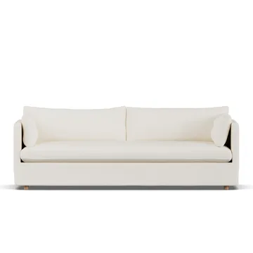 Linnevik sofa - Jump off white 1954-hvidolieret eg, 4-pers., med skørt - 1898