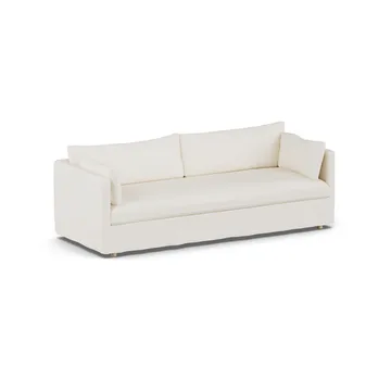 Linnevik sofa - Jump off white 1954-hvidolieret eg, 4-pers., med skørt - 1898