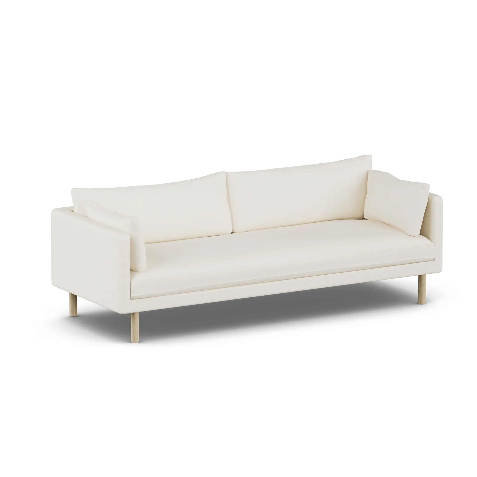 Linnevik sofa, Jump Off White 1954-hvidolieret eg, 4-pers., uden skørt 1898