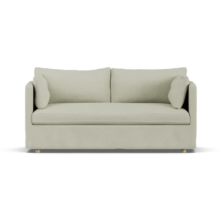 Linnevik sofa - Luiza Beige 3981-hvidolieret eg, 2-pers., med skørt - 1898