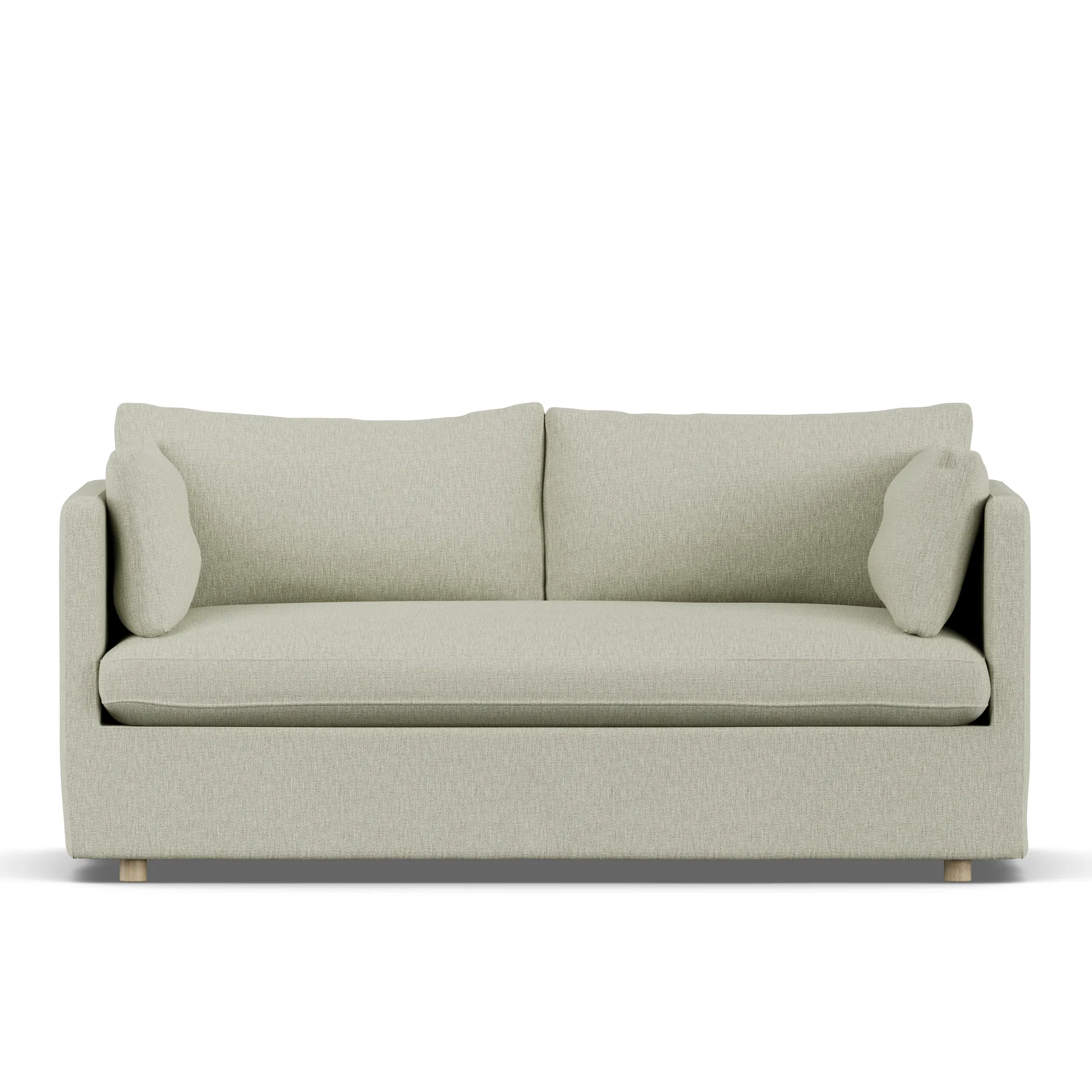 Linnevik sofa, Luiza Beige 3981-hvidolieret eg, 2-pers., med skørt 1898