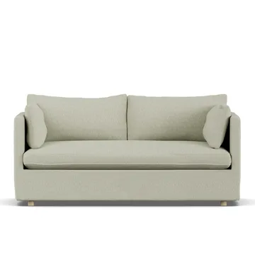 Linnevik sofa - Luiza Beige 3981-hvidolieret eg, 2-pers., med skørt - 1898