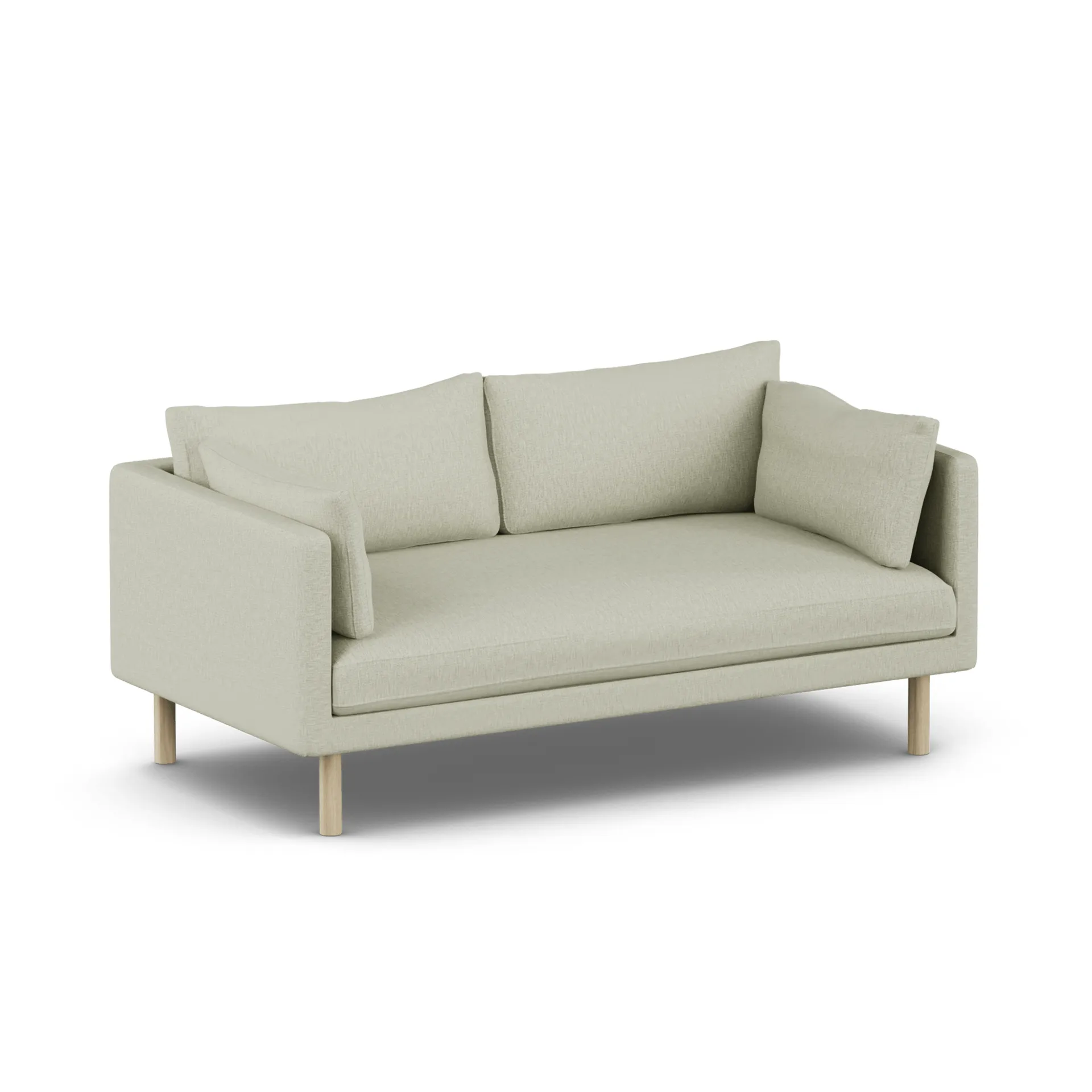 Linnevik sofa, Luiza Beige 3981-hvidolieret eg, 2-pers., uden skørt 1898