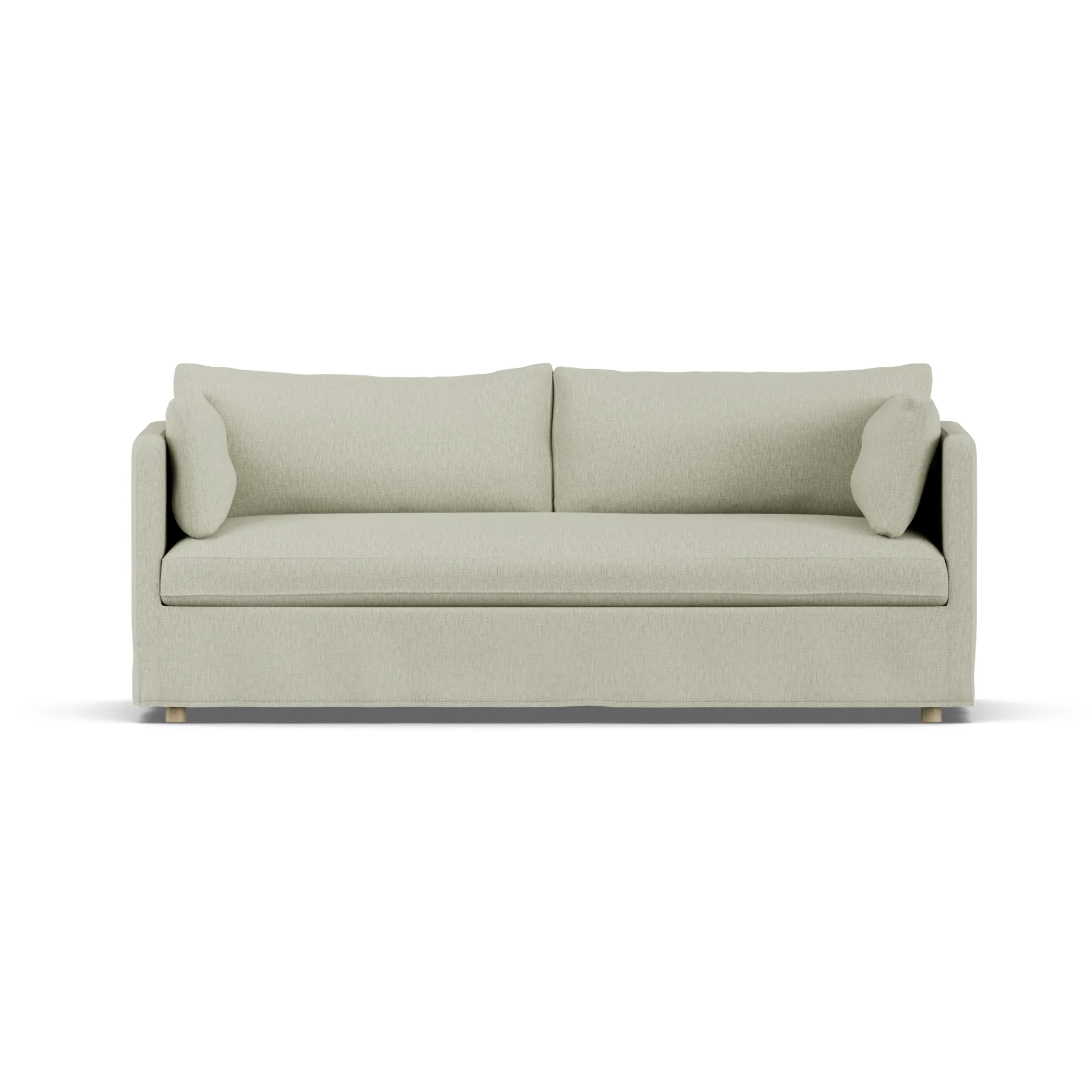 Linnevik sofa, Luiza Beige 3981-hvidolieret eg, 3-pers., med skørt 1898