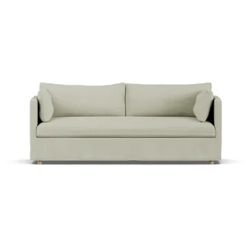 Linnevik sofa - Luiza Beige 3981-hvidolieret eg, 3-pers., med skørt - 1898