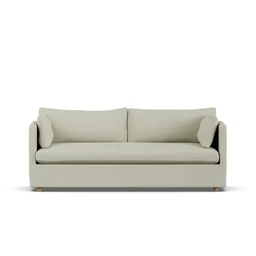Linnevik sofa - Luiza Beige 3981-hvidolieret eg, 3-pers., med skørt - 1898