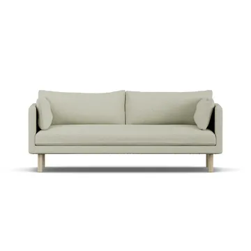 Linnevik sofa - Luiza Beige 3981-hvidolieret eg, 3-pers., uden skørt - 1898