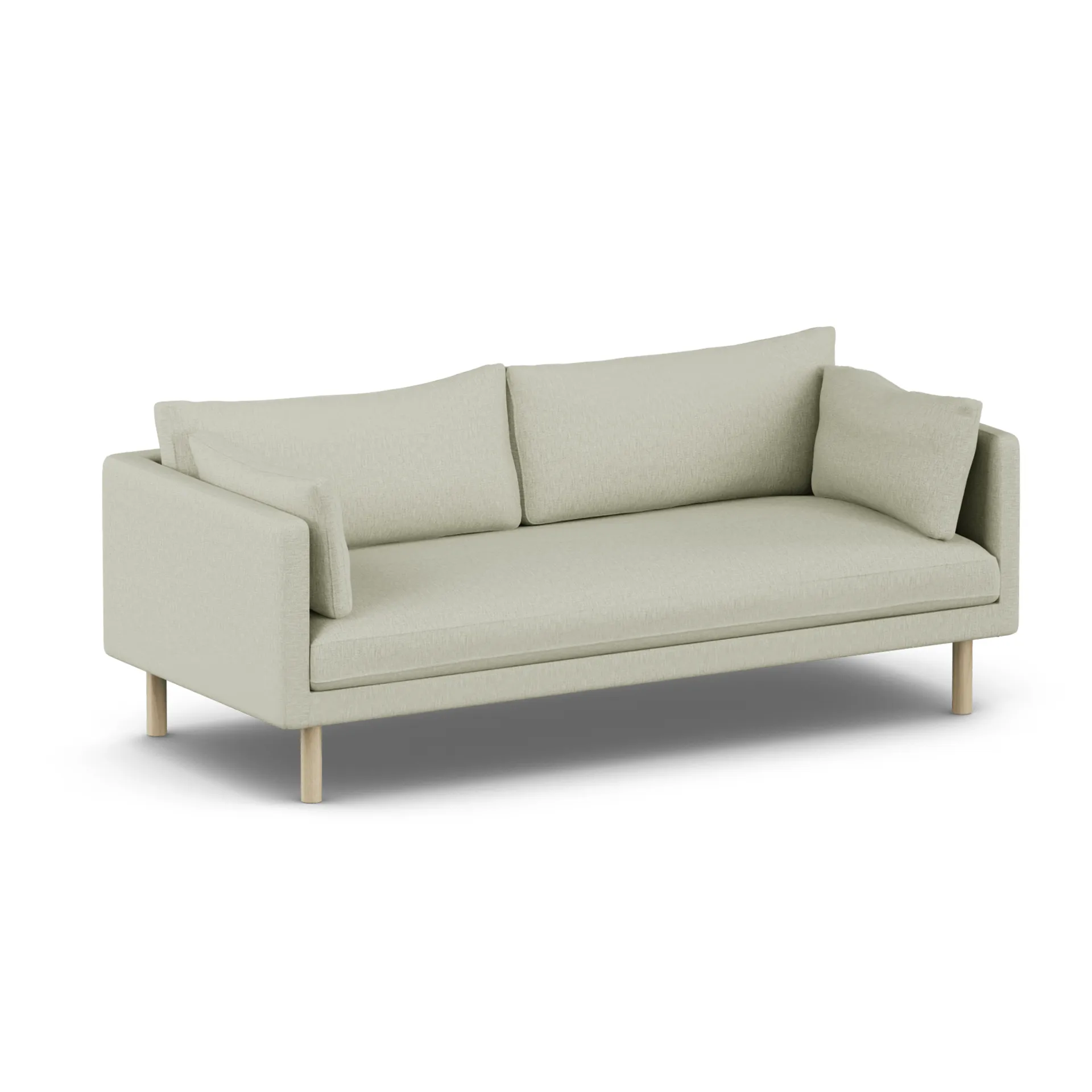 Linnevik sofa, Luiza Beige 3981-hvidolieret eg, 3-pers., uden skørt 1898