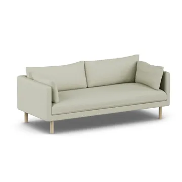 Linnevik sofa - Luiza Beige 3981-hvidolieret eg, 3-pers., uden skørt - 1898
