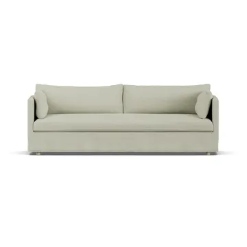 Linnevik sofa - Luiza beige 3981-hvidolieret eg, 4-pers., med skørt - 1898