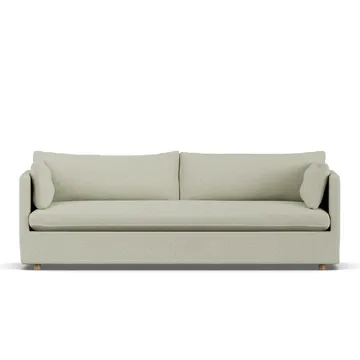 Linnevik sofa - Luiza beige 3981-hvidolieret eg, 4-pers., med skørt - 1898