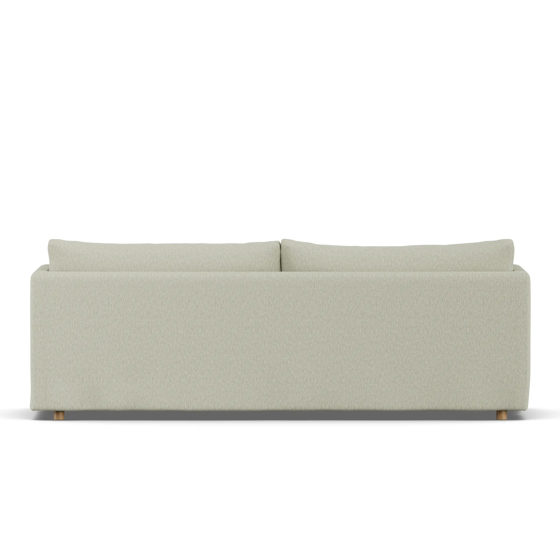Linnevik sofa, Luiza beige 3981-hvidolieret eg, 4-pers., med skørt 1898