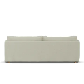 Linnevik sofa - Luiza beige 3981-hvidolieret eg, 4-pers., med skørt - 1898