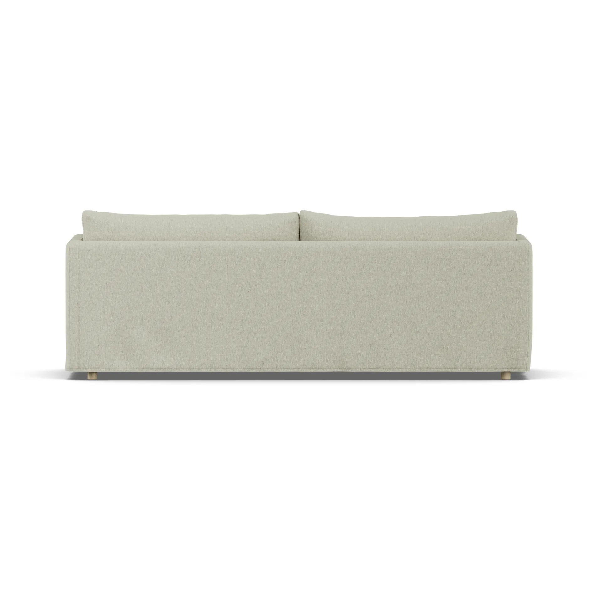 Linnevik sofa, Luiza beige 3981-hvidolieret eg, 4-pers., med skørt 1898