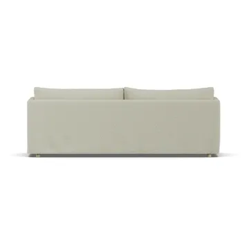 Linnevik sofa - Luiza beige 3981-hvidolieret eg, 4-pers., med skørt - 1898