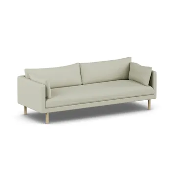 Linnevik sofa - Luiza Beige 3981-hvidolieret eg, 4-pers., uden skørt - 1898