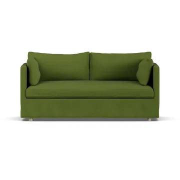 Linnevik sofa - Luiza Green 3975-hvidolieret eg, 2-pers., med skørt - 1898