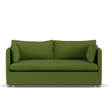 Linnevik sofa - Luiza Green 3975-hvidolieret eg, 2-pers., med skørt - 1898
