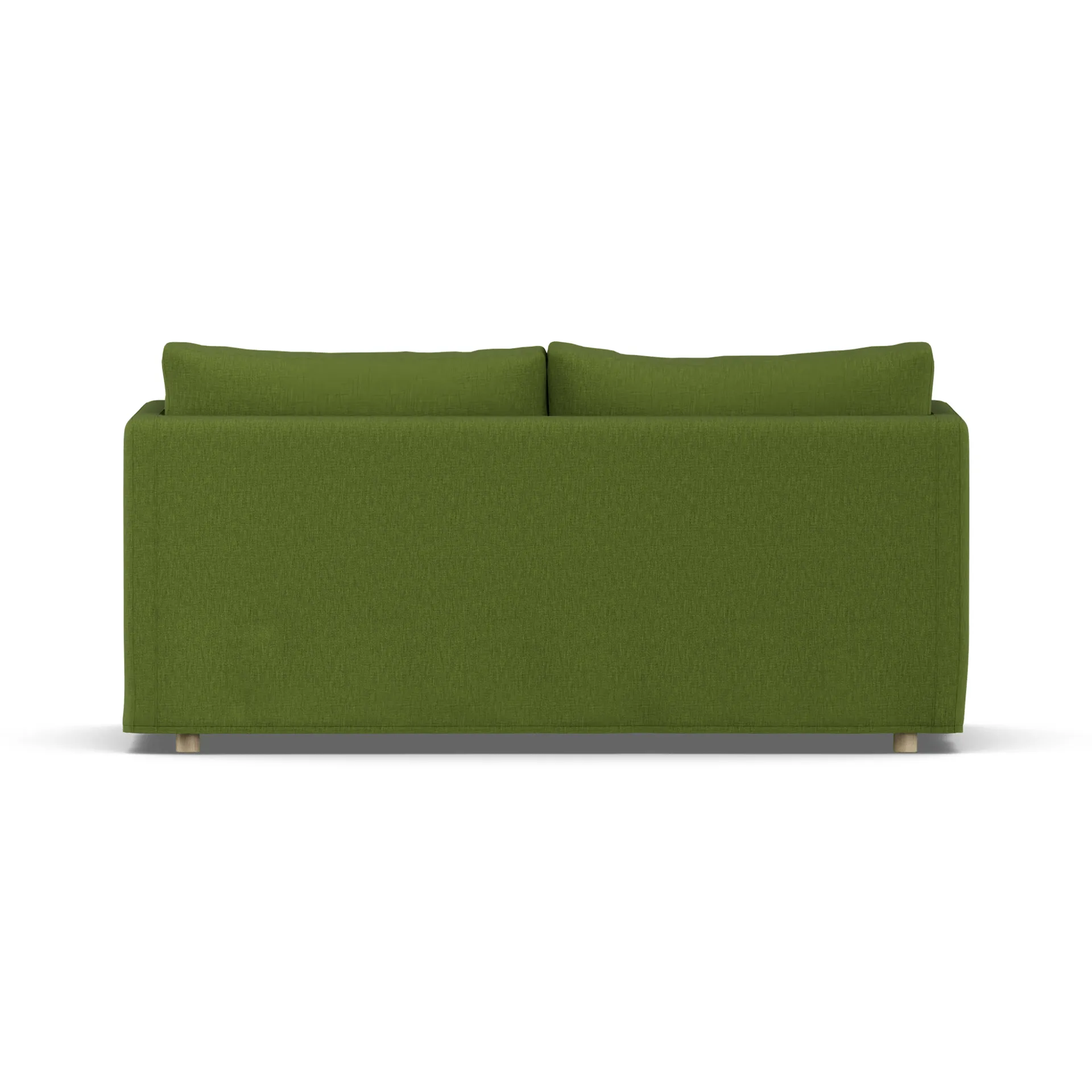 Linnevik sofa, Luiza Green 3975-hvidolieret eg, 2-pers., med skørt 1898