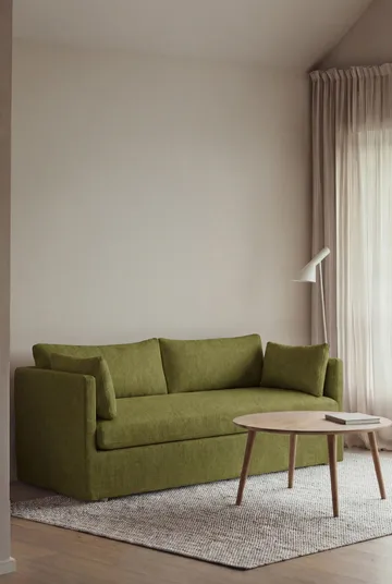 Linnevik sofa - Luiza Green 3975-hvidolieret eg, 2-pers., med skørt - 1898