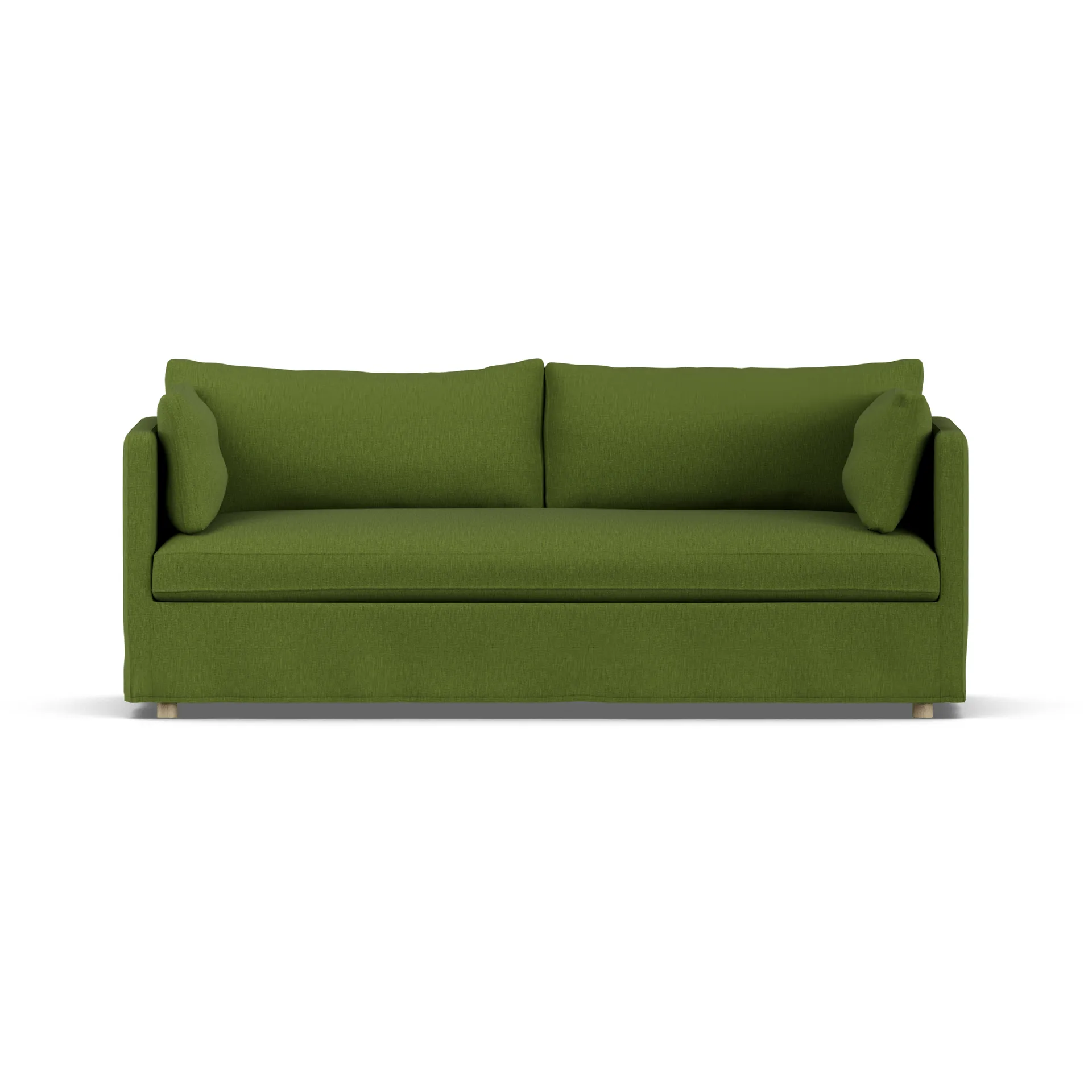 Linnevik sofa, Luiza green 3975-hvidolieret eg, 3-pers., med skørt 1898