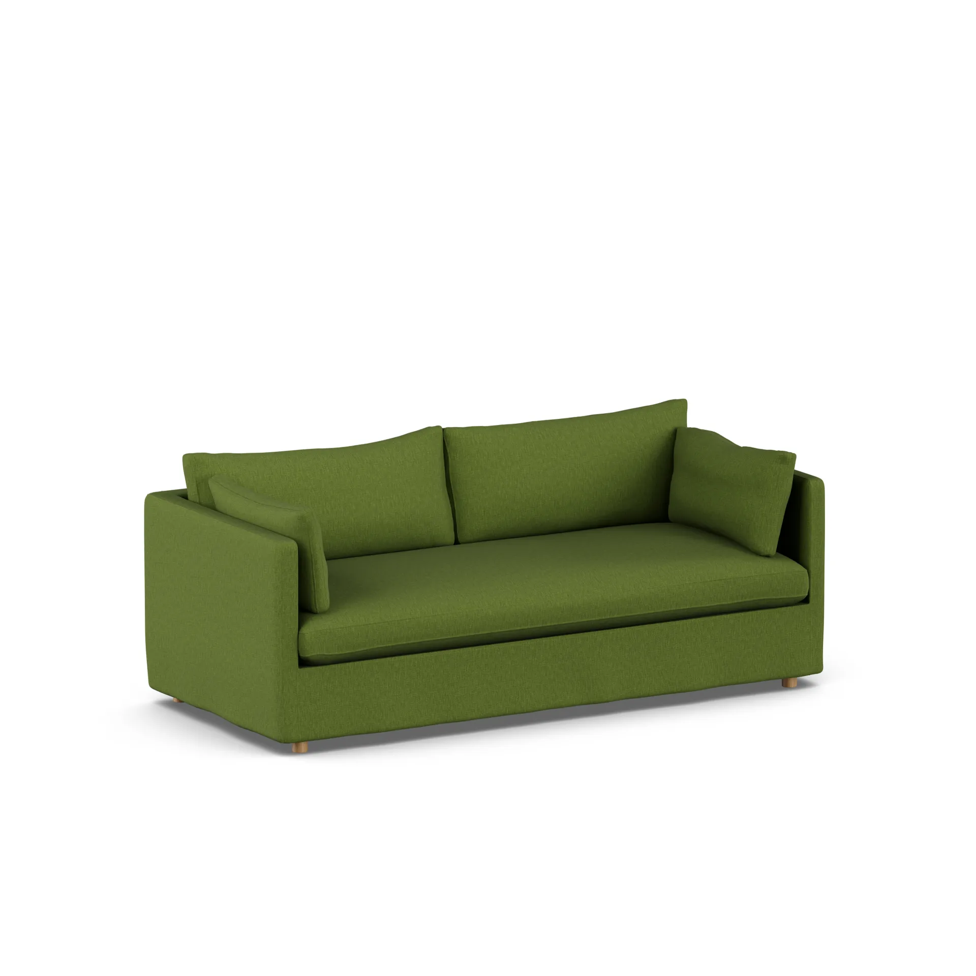 Linnevik sofa, Luiza green 3975-hvidolieret eg, 3-pers., med skørt 1898