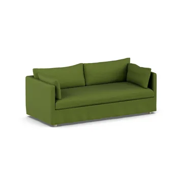 Linnevik sofa - Luiza green 3975-hvidolieret eg, 3-pers., med skørt - 1898