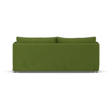 Linnevik sofa - Luiza green 3975-hvidolieret eg, 3-pers., med skørt - 1898