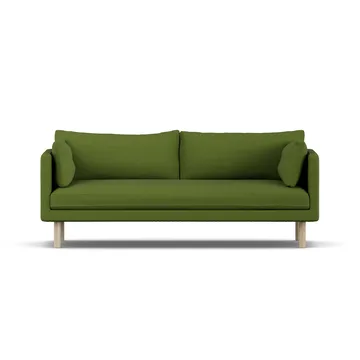Linnevik sofa - Luiza Green 3975-hvidolieret eg, 3-pers., uden skørt - 1898