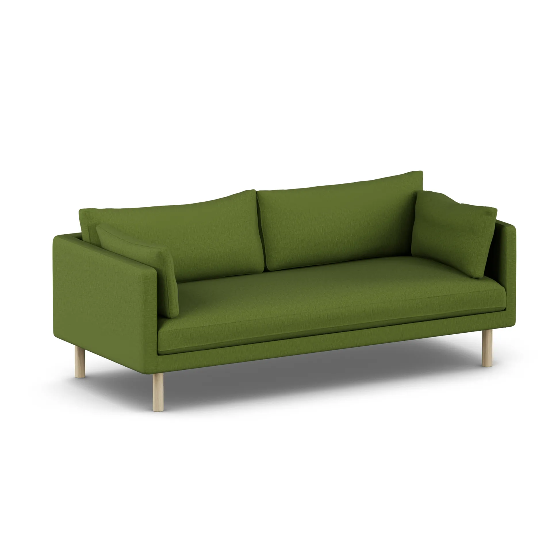 Linnevik sofa, Luiza Green 3975-hvidolieret eg, 3-pers., uden skørt 1898