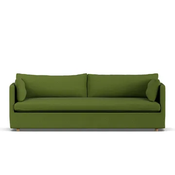Linnevik sofa - Luiza Green 3975-hvidolieret eg, 4-pers., med skørt - 1898