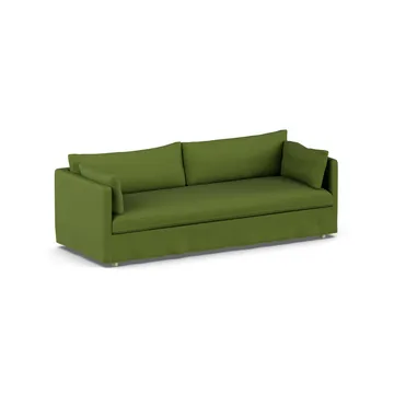 Linnevik sofa - Luiza Green 3975-hvidolieret eg, 4-pers., med skørt - 1898