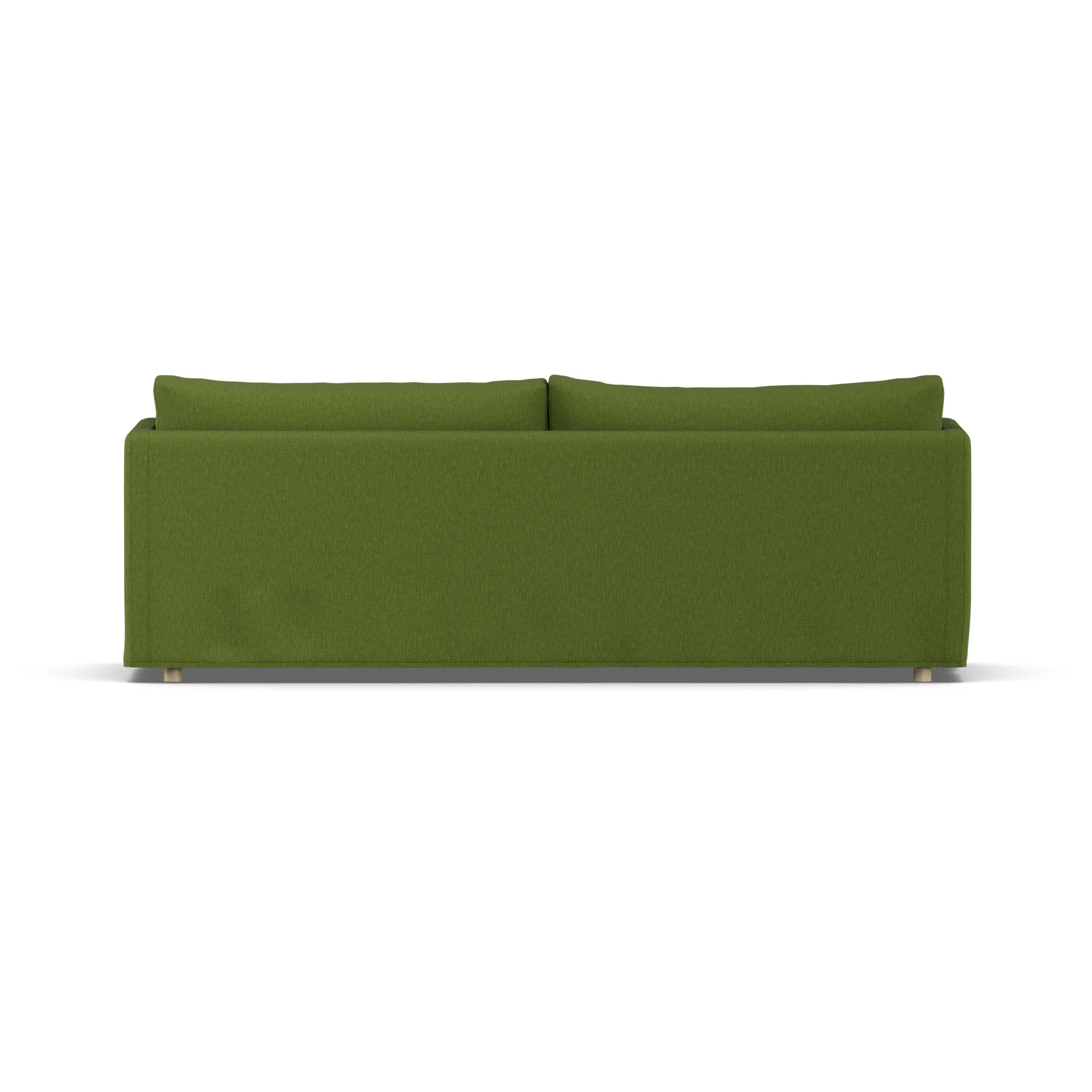 Linnevik sofa, Luiza Green 3975-hvidolieret eg, 4-pers., med skørt 1898