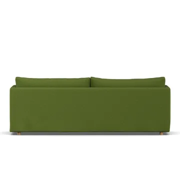 Linnevik sofa - Luiza Green 3975-hvidolieret eg, 4-pers., med skørt - 1898