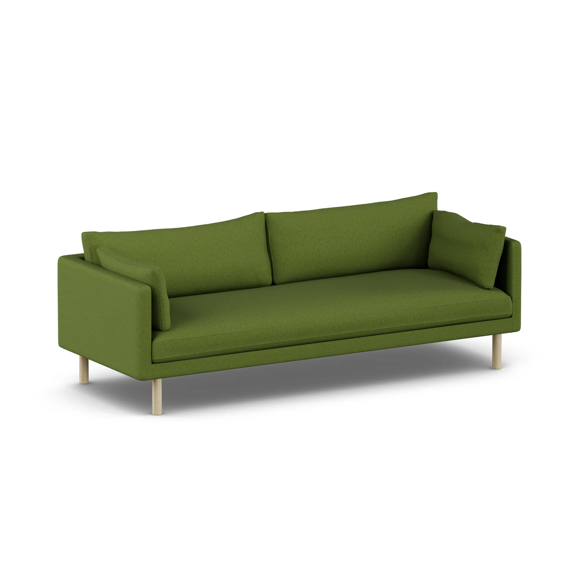 Linnevik sofa, Luiza Green 3975-hvidolieret eg, 4-pers., uden skørt 1898
