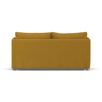 Linnevik sofa - Luiza Mustard 3972-hvidolieret eg, 2-pers., med skørt - 1898