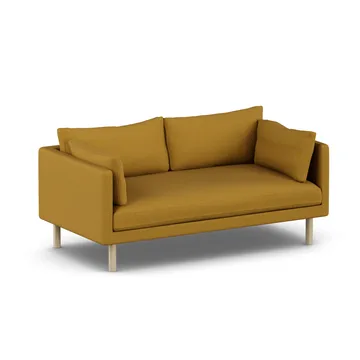 Linnevik sofa - Luiza Mustard 3972-hvidolieret eg, 2-pers., uden skørt - 1898
