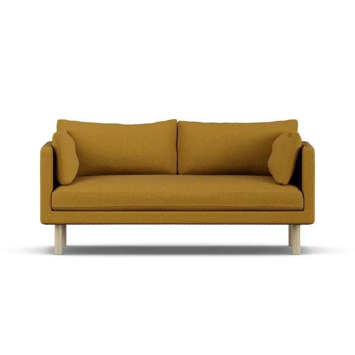 Linnevik sofa - Luiza Mustard 3972-hvidolieret eg, 2-pers. - 1898