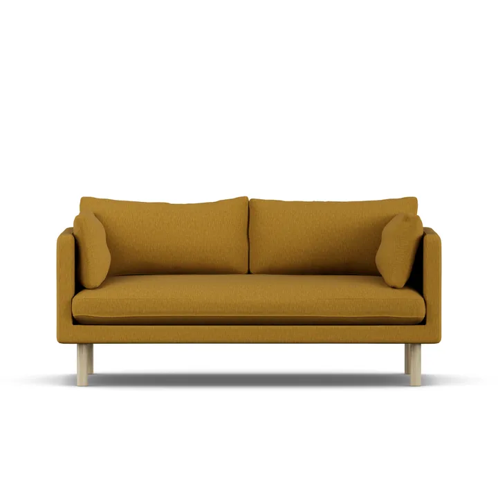 Linnevik sofa - Luiza Mustard 3972-hvidolieret eg, 2-pers. - 1898