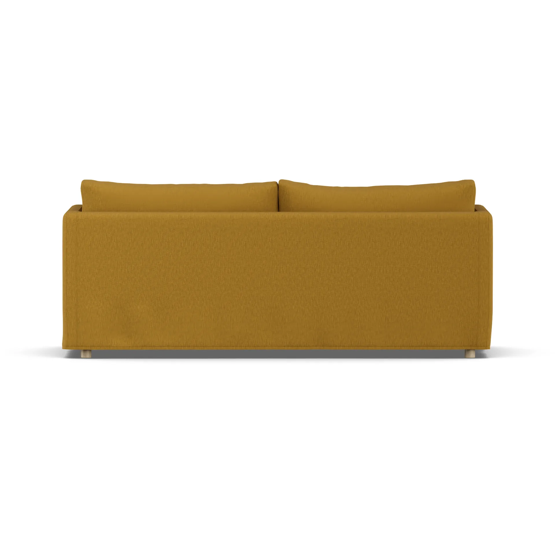 Linnevik sofa, Luiza Mustard 3972-hvidolieret eg, 3-pers., med skørt 1898