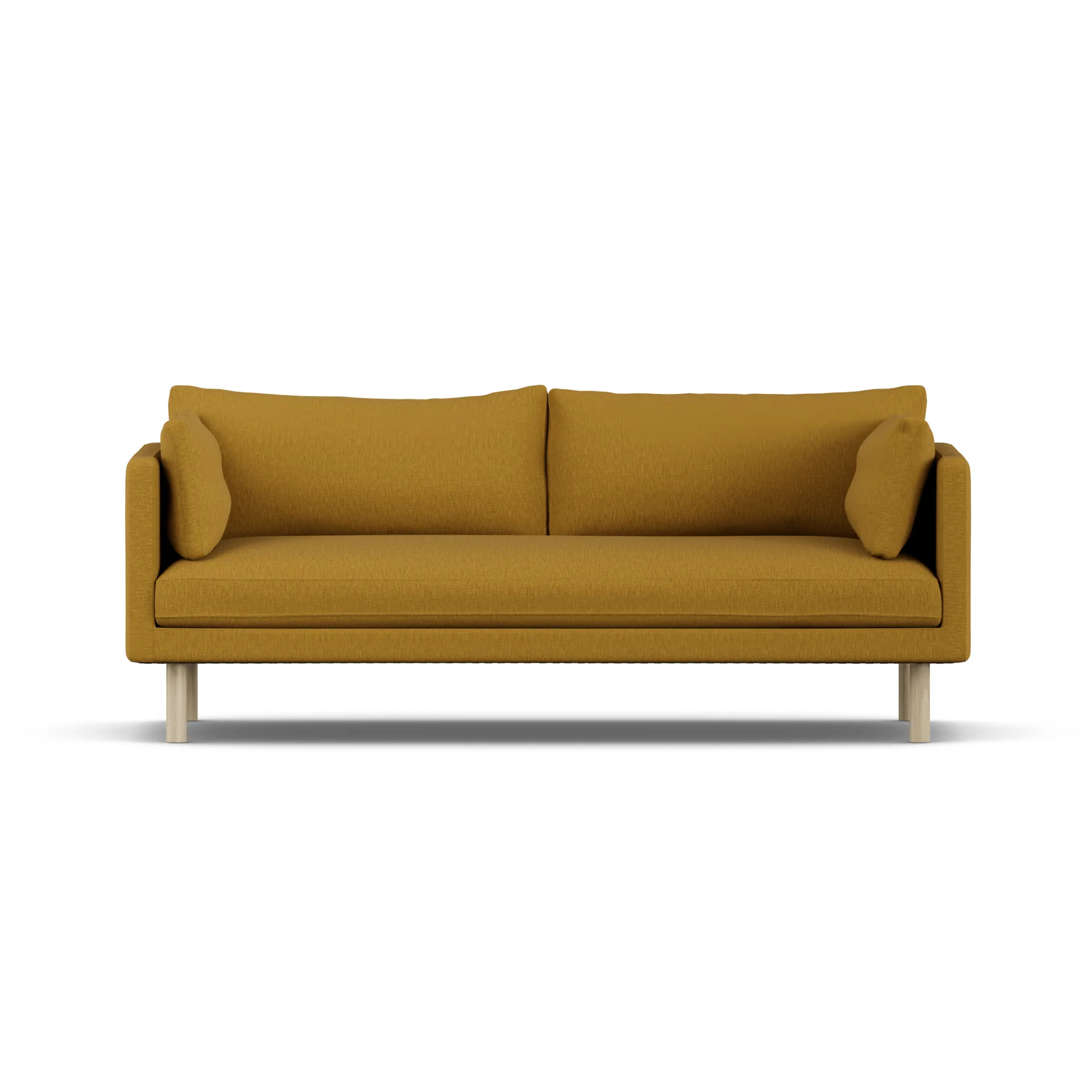 Linnevik sofa, Luiza Mustard 3972-hvidolieret eg, 3-pers., uden skørt 1898
