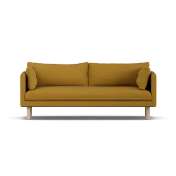 Linnevik sofa - Luiza Mustard 3972-hvidolieret eg, 3-pers., uden skørt - 1898
