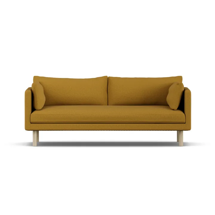 Linnevik sofa - Luiza Mustard 3972-hvidolieret eg, 3-pers. - 1898