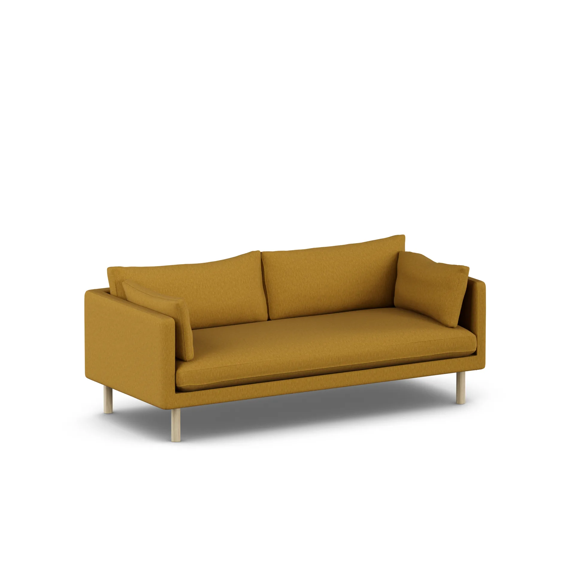 Linnevik sofa, Luiza Mustard 3972-hvidolieret eg, 3-pers. 1898