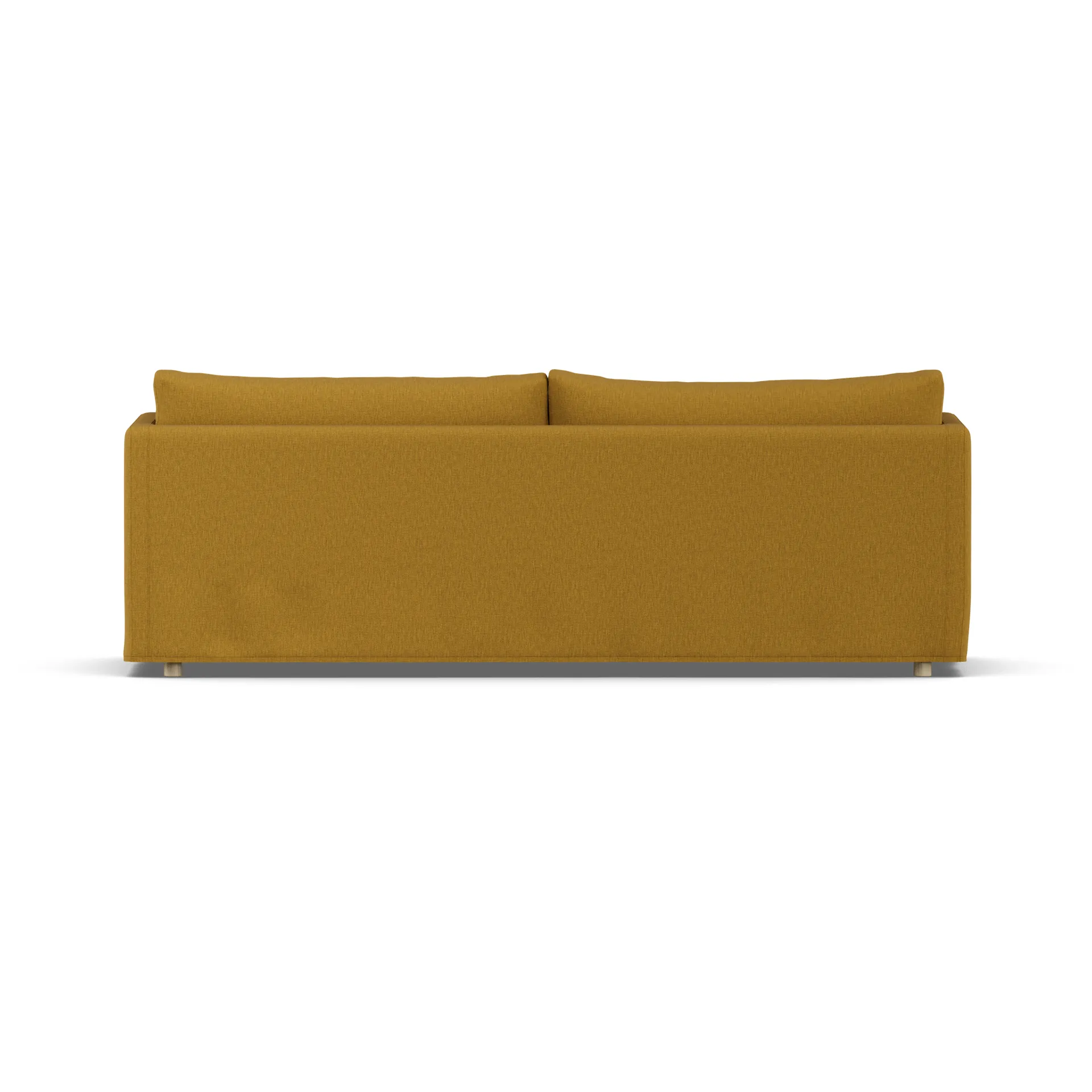 Linnevik sofa, Luiza Mustard 3972-hvidolieret eg, 4-pers., med skørt 1898