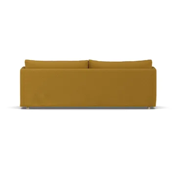 Linnevik sofa - Luiza Mustard 3972-hvidolieret eg, 4-pers., med skørt - 1898