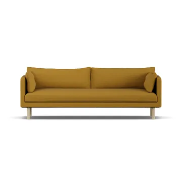 Linnevik sofa - Luiza Mustard 3972-hvidolieret eg, 4-pers., uden skørt - 1898