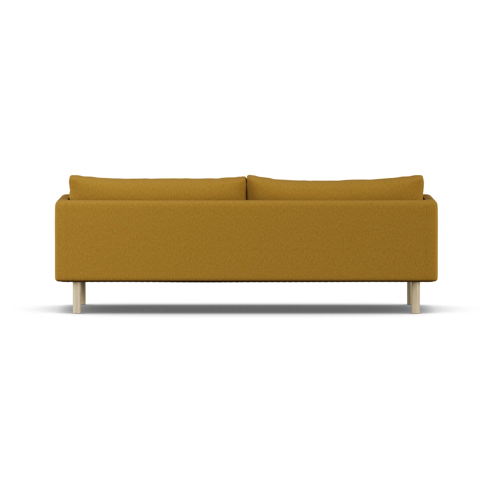 Linnevik sofa, Luiza Mustard 3972-hvidolieret eg, 4-pers., uden skørt 1898